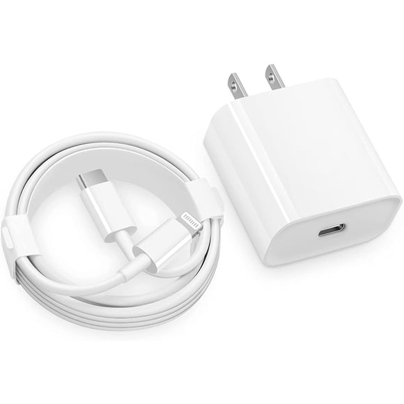 For Apple I phone Charger USB C Wall Charger Fast Charging 20W PD ( MFI Certified) Adapter with 3FT Lighting Cable Compatible with iPhone 13/13 Pro/12/12 Pro,11/10/X XS