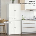 thumbnail image 4 of HOMCOM 72" Kitchen Pantry with Drawer, 4 Doors and 3 Adjustable Shelves, 4 of 10