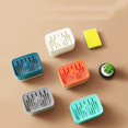 thumbnail image 3 of Kitchen Soap Dispenser + Sponge Holder 2-in-1, Update Design Dish Liquid Soap Pump Dispenser, Dishwashing Countertop Soap Dispenser with Sponge Holder Instant Refill, 3 of 10