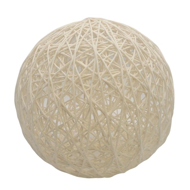 Pendant Light Shade Basket Lamp Holder Rattan Ball Lampshade for Dining Room White