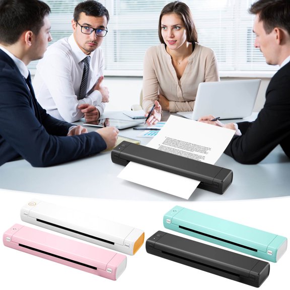 Sentmoon Imprimante Thermique Portable Sans Fil Bluetooth Mini Imprimante Prend en Charge A4 Imprimante Mobile Sans Encre pour android Portable Voyage Bureau Maison Voiture Étiquette Photo Autocollant Impression Compacte
