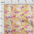 thumbnail image 2 of oneOone Tissu Polyester Spandex Jaune Feuilles Matériel de Robe Tissu Imprimé Tissu au Mètre 56 Pouces de Large, 2 of 5