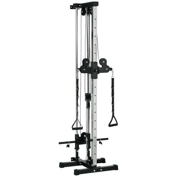 Soozier Wall Mount Cable Station with 15 Positions Adjustable Dual Pulleys