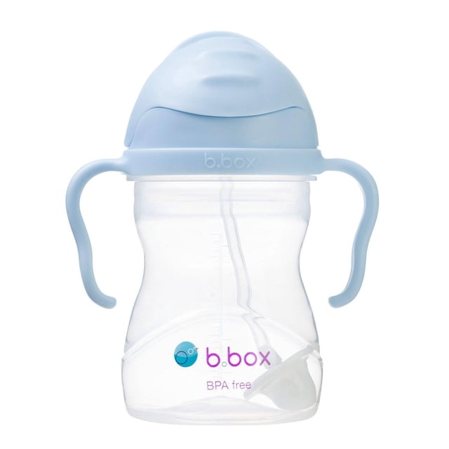 b.box Sippy Cup with Fliptop Straw, Drink from Any Angle | Weighted Straw, Spill Proof, Leak Proof & Easy Grip | BPA Free, Dishwasher Safe | for Babies 6m+ to Toddlers (8 oz)
