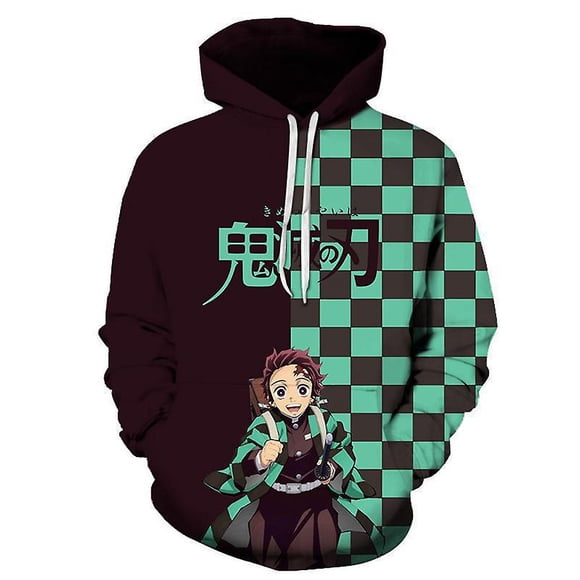 Demon Slayer Printed Hoodie Long Sleeve Casual Hoodie Unisex Men's Pullover