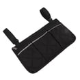thumbnail image 1 of Sacoche pour Fauteuil Roulant, Sac Latéral pour Fauteuil Roulant de Conception Multi Poche Fiable de Grande Capacité pour Chaises Mobiles Noir, Rouge, 1 of 8
