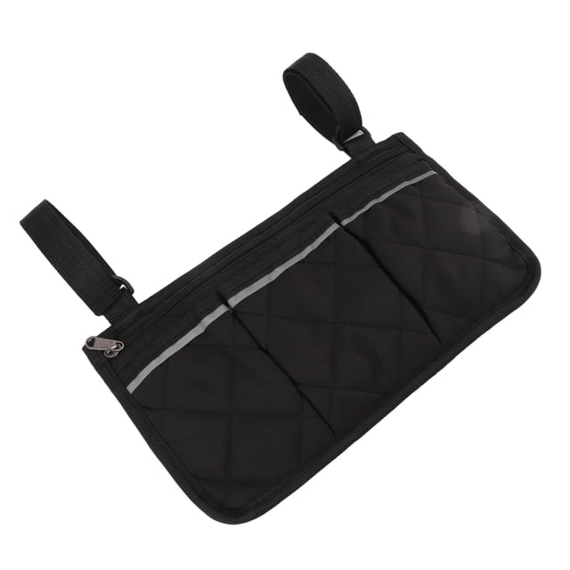 Sacoche pour Fauteuil Roulant, Sac Latéral pour Fauteuil Roulant de Conception Multi Poche Fiable de Grande Capacité pour Chaises Mobiles Noir, Rouge