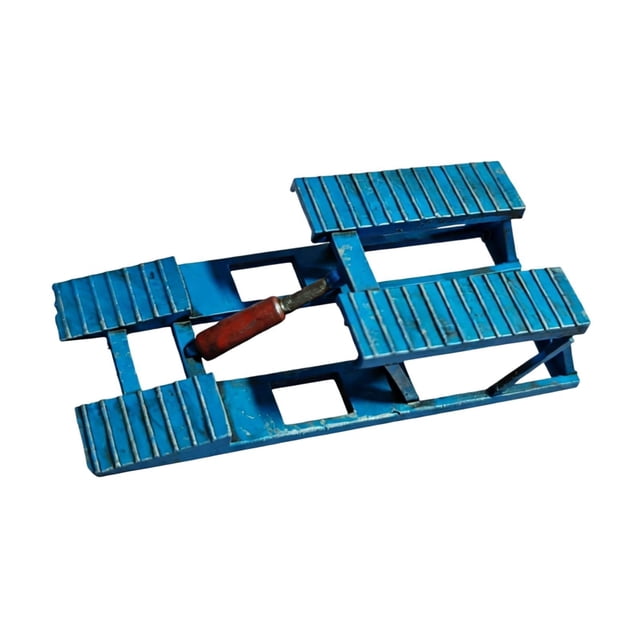 Milaget Car Lift Model Maintenance Tool 1:64 Scale Decorative Pretend Play Toy Realistic blue Old