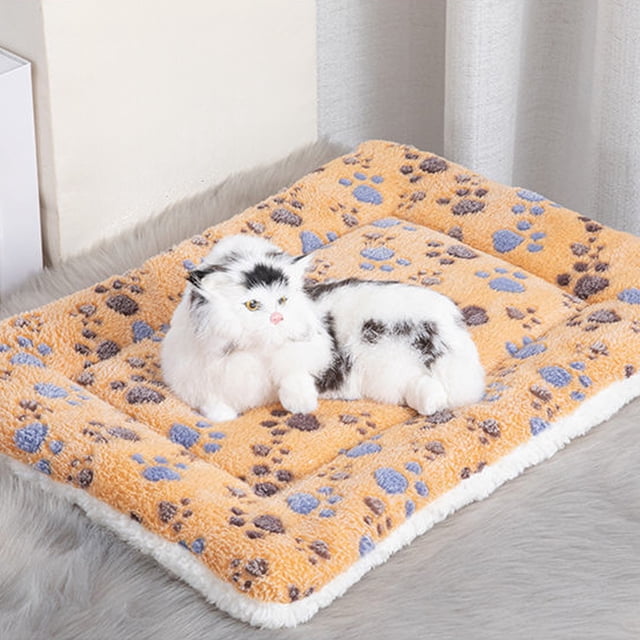 UsRHHA Tapis pour Chien en Velours de Lait Lit pour Animal 30x40 cm, Tapis Rond Doux pour Chat pour Coussin de Maison, Tapis de Couchage Lavable pour Petits Animaux