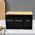 thumbnail image 3 of Binwennn Reusable Lunch Bag Freezer Casserole Containers with Lids 3 Pieces Coffee Tea Container Set Metal Vintage Kitchen Jar Set With Airtight Lids Food Storage Container Jars For Kitchen, 3 of 3