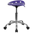 thumbnail image 3 of Siège tracteur violet vibrant et tabouret chromé, 3 of 9