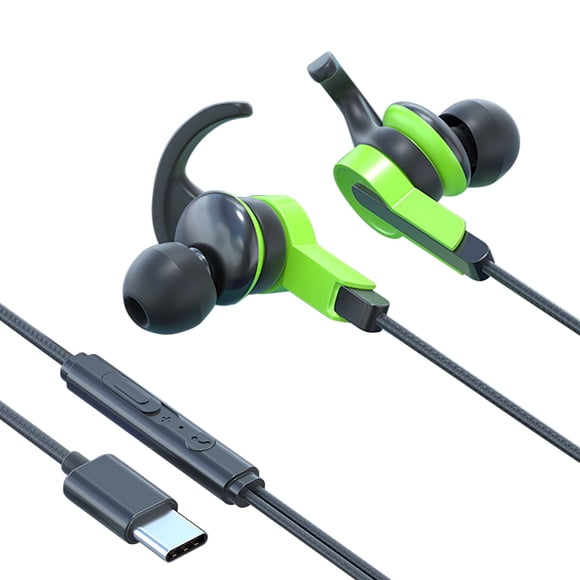 Type C Stereo Wired Headphones with Microphone Noise Isolating Ergonomic for Multiple Devices