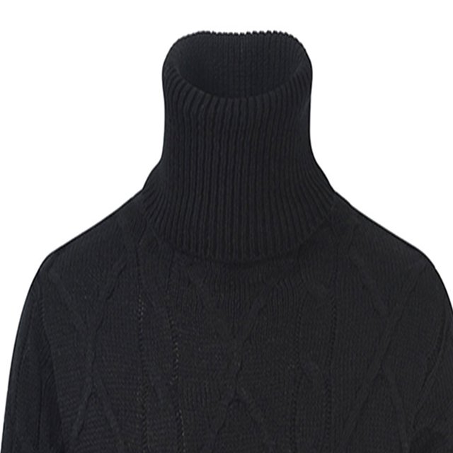 IROINNID Men's Turtleneck Long Sleeve Jumper Mid-Length Solid Color Knit Pullover Autumn And Winter Daily Commuting Trend Personality High Neck Sweater