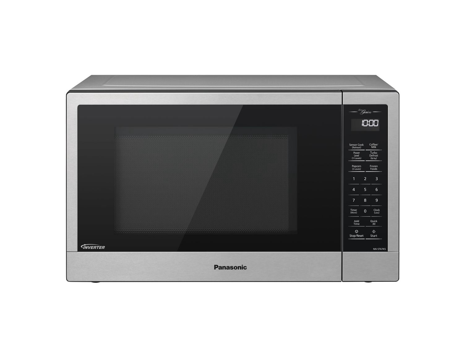 Panasonic NNST67KS Mid-Size 1.2 cft. Genius Inverter Microwave Oven, Stainless Steel
