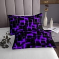 thumbnail image 3 of Erosebridal Neon Geometry Coverlet Set King,Stereoscopic Gradient Plaid Bedding Set,Kids Room Decorative,Ultra Soft,3 Pieces, 3 of 5