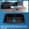 thumbnail image 4 of 10.43x6.38x2.56in Drop in Bar Sink, 304 Stainless Steel Handmade Single Bowl Kitchen RV Sink with 40mm Sewer Outlet, RV 304 Stainless Sink Kitchen Rectangular Hand Wash, 4 of 7