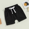 thumbnail image 4 of Gupgi 3 Pack Toddler Boy Shorts Set, Solid Loose Drawstring Shorts Kids Sports Short Pants, 4 of 8