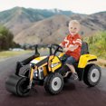 thumbnail image 3 of Costway Rouleau Compresseur pour Enfants 12 V Tracteur Électrique Télécommandé avec Musique et Lumière DEL Jaune, 3 of 10
