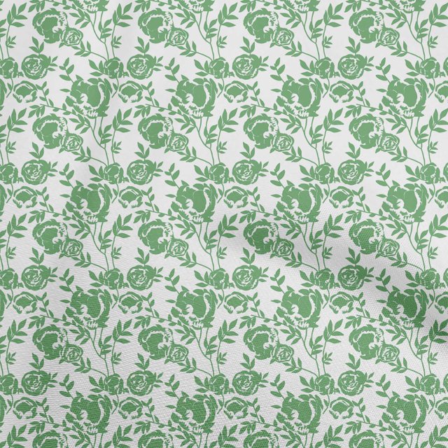 oneOone Viscose Chiffon Green Fabric Floral Craft Projects Decor Fabric Printed By The Yard 42 Inch Wide