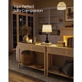 thumbnail image 3 of VASAGLE Console Table, Behind Couch  with Open Storage Shelf, Rounded Corners, Oak Beige,Particleboard, 3 of 7