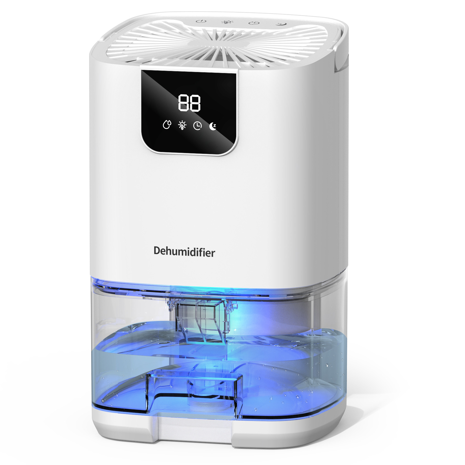 Smart Dehumidifier with Auto Defrost, 10-Colour Light & 1000ml Tank