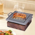 thumbnail image 4 of Elodie BBQ Grill Pan Griddle Roasting Multifunctional Square Portable Nonstick Barbecue S, 4 of 8