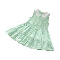 thumbnail image 1 of Yanlir Robe Confortable pour Bébé Fille, Enfants, Sans Manches, à Volants, Imprimé de Fleurs Douces, Col Rond, Robe Mi-Mollet pour Tenues Adorables 2-10 Ans (Vert, 7-8 Ans), 1 of 4