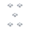 thumbnail image 2 of Decodeary 50pieces Low Maintenance Soft Texture Fabric For Albums And Decorations Realistic Appearance Fiber Wide Application Silver 4.5cm 5Set, 2 of 6