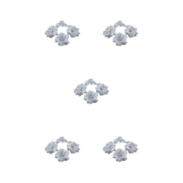 serony 50pack/lot Multi-color Fabric For Wide Application In Weddings And Parties Made Of Fabric Fiber Realistic Appearance Silver 4.5cm 5Set