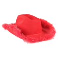 thumbnail image 1 of Women's Edge Cowboy Hat Fleece Trimmed Decorative Hat Western Cowboy Stylized Hat, 1 of 2