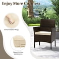 thumbnail image 4 of Patiojoy 8 Piece Patio Rattan Conversation Set Outdoor Wicker Furniture Set w/ Chair Loveseat & Tempered Glass Table Beige, 4 of 9