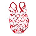 thumbnail image 1 of Baohd Sac en Filet pour Ballon 1/2/3/5 Sac de Transport pour Ballon de Basketball Filet de Rangement Support Blanc Rouge 1 Pce, 1 of 1