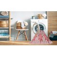 thumbnail image 2 of Ahgly Tapis Rectangulaire Lavable en Machine Intérieur Transitionnel Rouge Clair Rose, 8 Pieds x 12 Pieds, 2 of 7