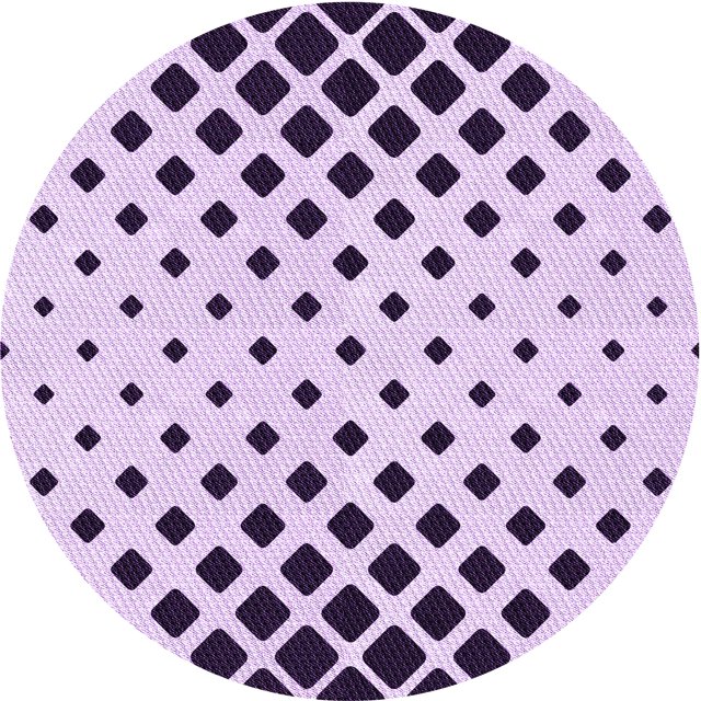 Ahgly Company Tapis d'Intérieur Rond Lavable en Machine Transitionnel Violet Raisin Vif, 5 Pieds Rond