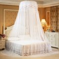 thumbnail image 2 of Fictory Mosquito Mesh Nets - Large Dome Hanging Bed Net Tent Bed Canopy Mosquito Fly Insect Protection Tent, 12 Meter Coverage Universal for Home/Holidays Double/Single Bed(White), 2 of 7