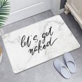 thumbnail image 3 of Let''s Get Naked Bath Mat,Modern Abstract Art Bathroom Rugs No Silp,White Marble Washable Cover Floor Rug Carpets Floor Mat 16x24 Inches for Kitchen Bedroom, 3 of 6