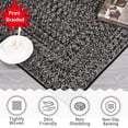 thumbnail image 2 of Garvee Tapis de Zone 5'x7' Tapis Imprimé Tressé, Tapis Intérieur Lavable à la Machine Antidérapant à Poil Ras Style Ferme Tapis Uni pour Chambre, Salon, Salle à Manger Bureau, Gris Brun, 2 of 10