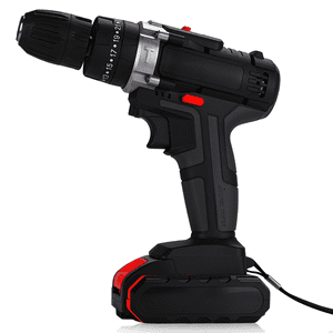 21V Kit pilote sans fil avec couple 25N.m, 25+3 réglages de couple, 3/8" Keyless Chuck, 2-Speed (0-400/0-1400 RPM), LED Lumière, interrupteur à vitesse variable, 30-Piece Accessoires, 2x1200mAh Piles &