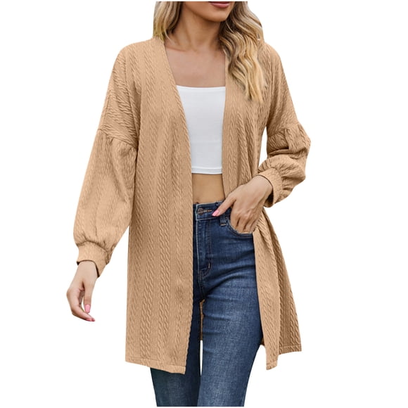 AherBiu Cardigan for Women 2024 Lightweight Trendy Dressy Casual Cardigans Open Front Loose Fitted Outerwear