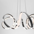 thumbnail image 2 of Artika Swirl Ribbon Modern LED Pendant Light Fixture, Chrome, 2 of 5