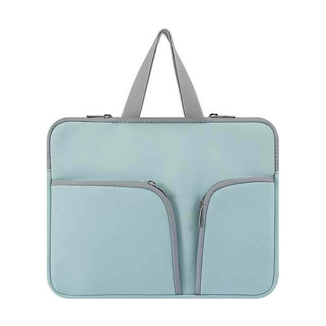 Maoww Laptop Sleeve Waterproof Computer Case Portable Bag Pocket Carrier Pouch Protector Reusable Compartments Business Storage Green 15.6inch