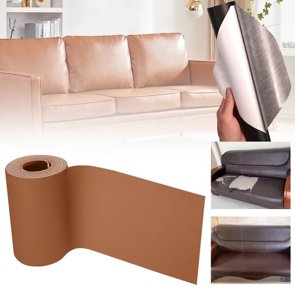 20cm*28cm Light Brown Self-Adhesive Leather Repair Patch - Waterproof Vinyl Sticker for Sofas, Furniture, Cabinets & Car Seats
