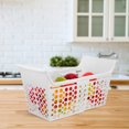 thumbnail image 4 of OFFIGAM Plastic Storage Basket Chest Freezer Organization White Drainage Holes for Cleaning 1Pack, 4 of 8