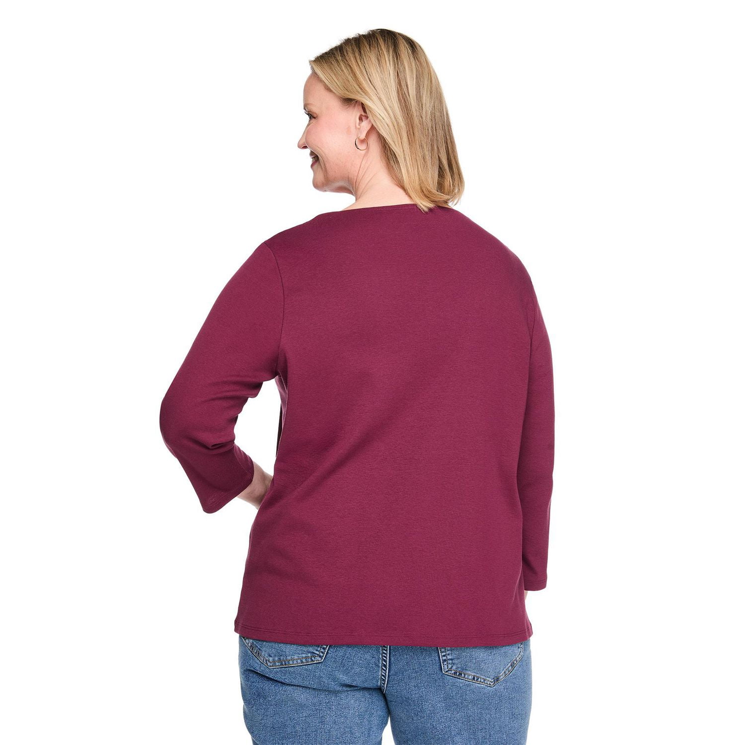 Karen Scott Women's Plus Scoop-Neck T-Shirt