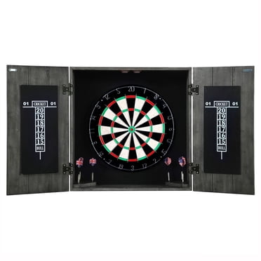 Hathaway Drifter Solid Wood Dartboard & Cabinet Set