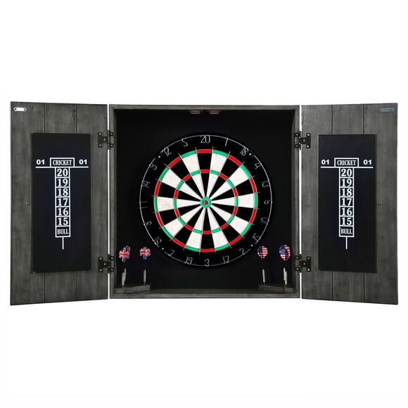 Hathaway Drifter Solid Wood Dartboard & Cabinet Set