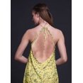thumbnail image 4 of Bimba Feuilles Été Vacances Fête Col Licou Tenue de Plage Femme Dos Nu Robe-Grand, 4 of 6
