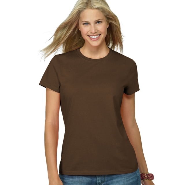 Hanes T-shirt Nano-T pour Femmes, m, Chocolat Foncé