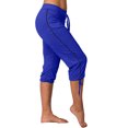 thumbnail image 2 of Timegard Womens Yoga Leggings Mid Waisted Drawstring Cinch Bottom Capri Pants Workout Trousers with Pockets, 2 of 7