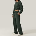 thumbnail image 3 of Timegard Survêtement pour Femmes 2 Pcs Hauts Courts à Manches Longues et Pantalons à Jambe Droite à Taille Élastique Ensembles de Course Athlétiques, 3 of 6